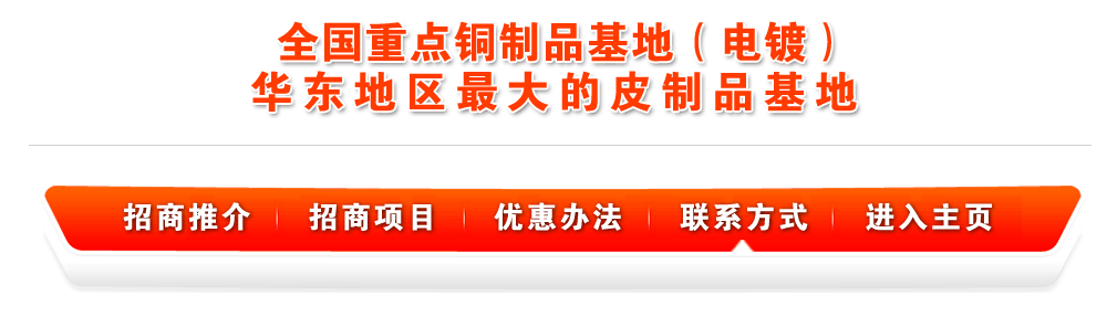 全国重点铜制品加工基地华东地区最大的皮制品生产基地